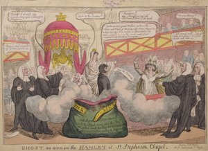 Fantôme vu dans Hamlet de la chapelle St. Stephens, pub. 1820