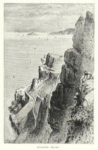 Gibraltar : Point Europa (gravure) - English School