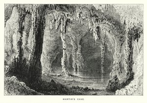 Gibraltar : Grotte de Martin (gravure)