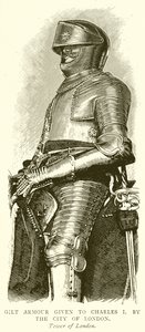 Armure dorée offerte à Charles Ier par la ville de Londres - English School