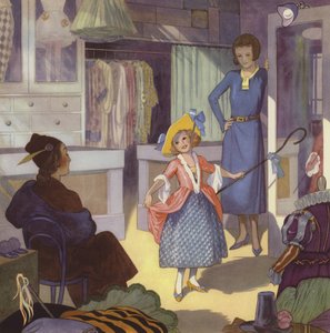 Fille se déguisant en Petite Bo Peep - English School