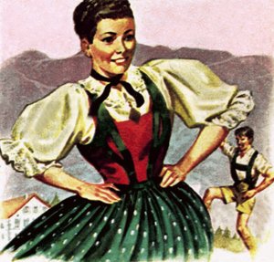 Fille en costume du Tyrol autrichien
