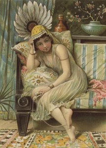 Fille assise sur un canapé après avoir sauté à la corde - English School