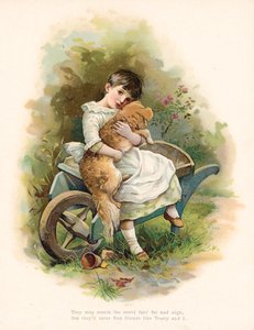 Fille avec son chien - English School