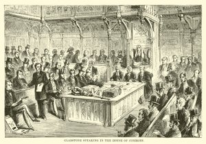Gladstone parlant à la Chambre des communes