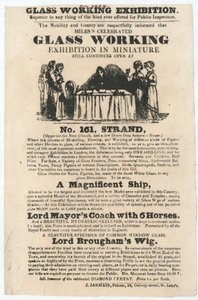 Exposition de travail du verre, 161 Strand, juillet 1834 - English School