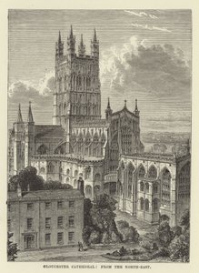 Cathédrale de Gloucester, vue du nord-est - English School