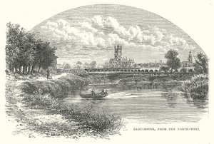 Gloucester, depuis le nord-ouest (gravure)