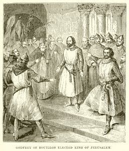 Godefroy de Bouillon élu roi de Jérusalem - English School