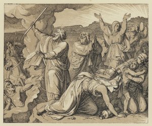 Le soin de Dieu pour son peuple (gravure) - English School