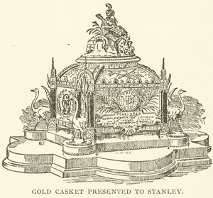 Coffret en or présenté à Stanley