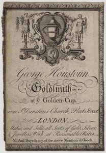 Orfèvres et argentiers, George Houstoun, carte de visite - English School