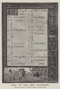 Le golf dans les Pays-Bas (gravure) - English School