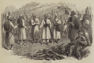Chefs Gurkhas (gravure) - English School