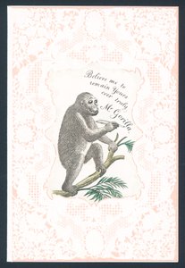 Carte de Saint-Valentin avec un gorille - English School