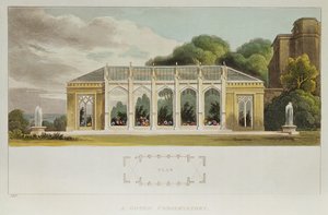 Conservatoire gothique, 1832 (gravure en couleur) - English School