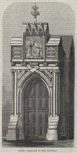 Entrée gothique dans la Nouvelle Route (gravure) - English School