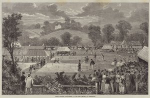 Grand tournoi de croquet sur le nouveau terrain de Wimbledon - English School