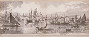 Grand Panorama de Londres, depuis la Tamise en direction de Shadwell, East India Docks et Limehouse, 1849