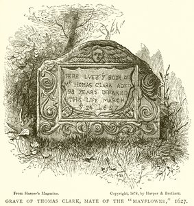 Tombe de Thomas Clark, second du Mayflower, 1627