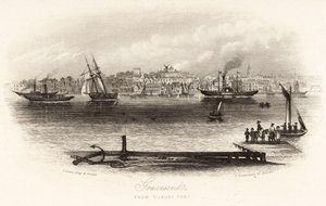 Gravesend depuis le fort de Tilbury - English School