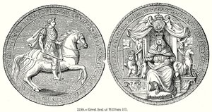 Le grand marché de Guillaume III (gravure) - English School