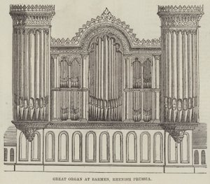 Grand orgue à Barmen, Prusse rhénane - English School