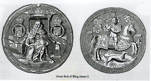 Grand Sceau de Jacques Ier (1566-1625) - English School