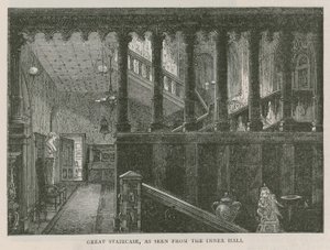 Grand escalier vu depuis le hall intérieur, Holland House - English School