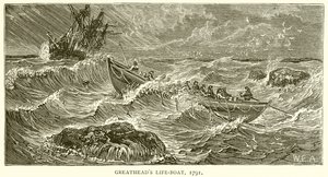 Le bateau de sauvetage de Greathead, 1791 - English School
