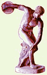 Athlète grec lançant le disque, illustration de l