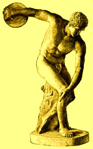 Athlète grec lançant le disque, illustration de l