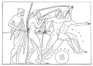 Coureurs grecs, illustration pour Olympia par Adolf Boetticher, 1886 - English School
