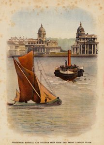 Hôpital et collège de Greenwich vus depuis le débarcadère du ferry - English School