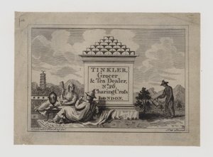 Épiciers, Tinkler, carte de visite - English School