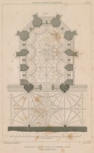 Plan au sol de la chapelle Chantry, chapelle St Stephen, palais de Westminster - English School