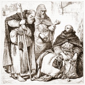 Groupe de frères mendiants, illustration de L