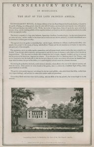 Maison Gunnersbury, Middlesex, résidence de la défunte Princesse Amelia - English School