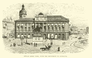 Gustaf Adolf Torg, avec le monument à Gustavus - English School