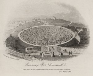 Gwennap Pit, Cornouailles, où John Wesley a prêché à de nombreuses reprises entre 1762 et 1789 - English School