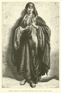 Femme gitane ou Ghawazee, danseuse, de Haute-Égypte - English School
