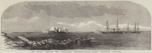 Navires de Sa Majesté "Hecla" et "Leopard" en reconnaissance, port de Hango, Finlande (gravure) - English School