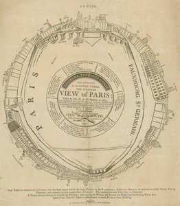 Vue de Paris par H A Barker, Panorama, Leicester Square, Londres - English School