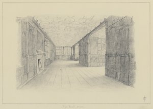 Haddon Hall, La salle de bal (lithographie) - English School