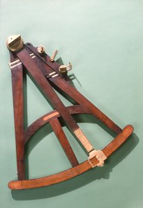 Quadrant de Hadley avec échelle transversale en bois, vers 1750