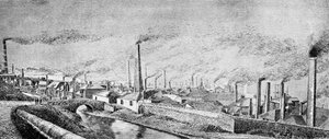 Usines de cuivre de Hafod (gravure) - English School