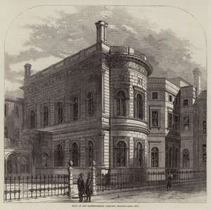 Salle de la Compagnie des Drapiers, Mincing-Lane, City (gravure) - English School