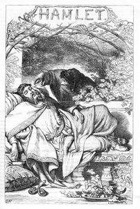 Hamlet - Illustration dans « Œuvres complètes de William Shakespeare » 1866 - Les illustrations et la forme générale de cette édition sont empruntées à Cassell