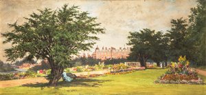 Jardins de Hampton Court, vers 1910 - English School