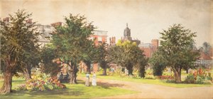 Jardins de Hampton Court, c.1910 - English School